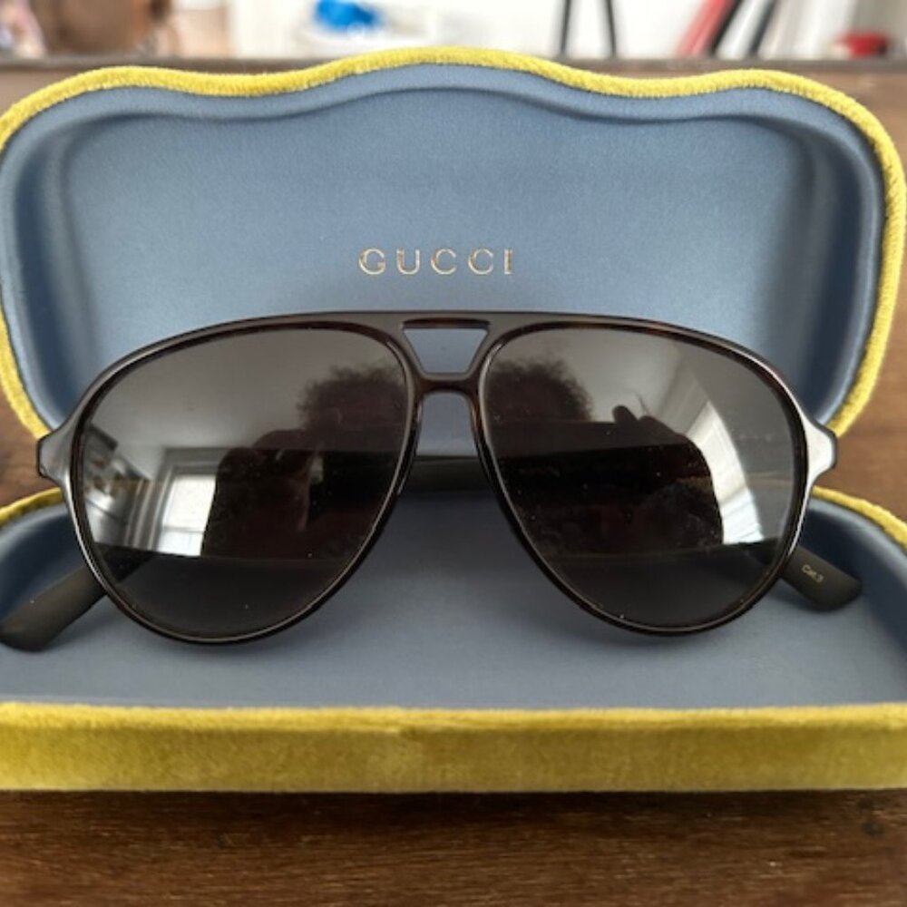 Gucci 1646/S Sunglasses 0O1670 DARK HAVANA (6110)